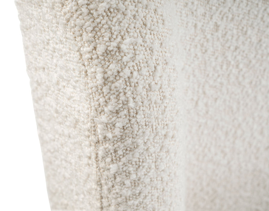 Harper Ivory Bouclé - Upholstered Bed with Curved Headboard - Luminex FurnitureFabric BedsEDE001