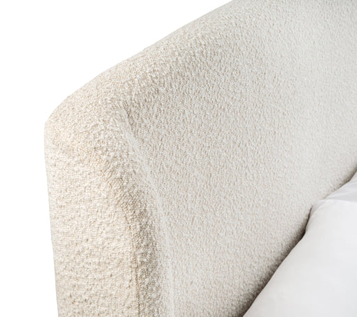 Harper Ivory Bouclé - Upholstered Bed with Curved Headboard - Luminex FurnitureFabric BedsEDE001