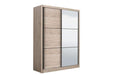 Harrington Sliding Door Wardrobe – Oak Effect, 166cm Wide - LuminexFurnitureWardrobe3085