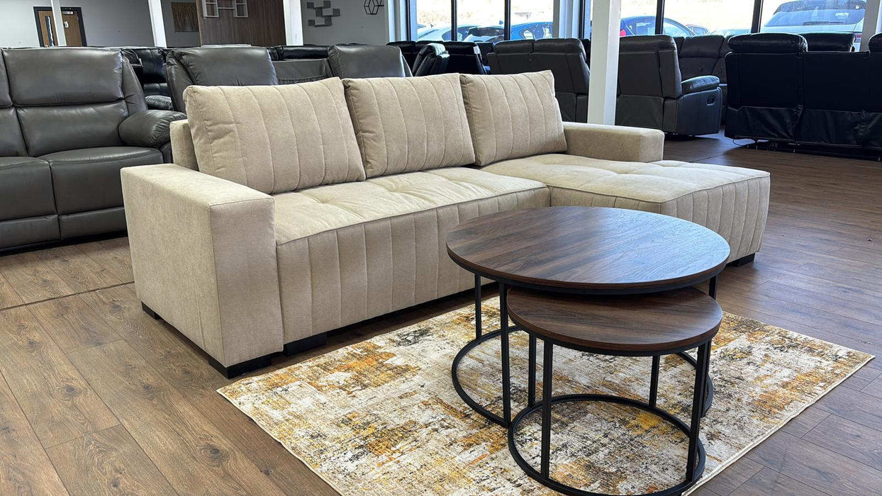 Hartwell Beige Right Hand Corner Sofa Bed with Storage – 4 Seater - Luminex FurnitureSofashugo_beige_right_hand
