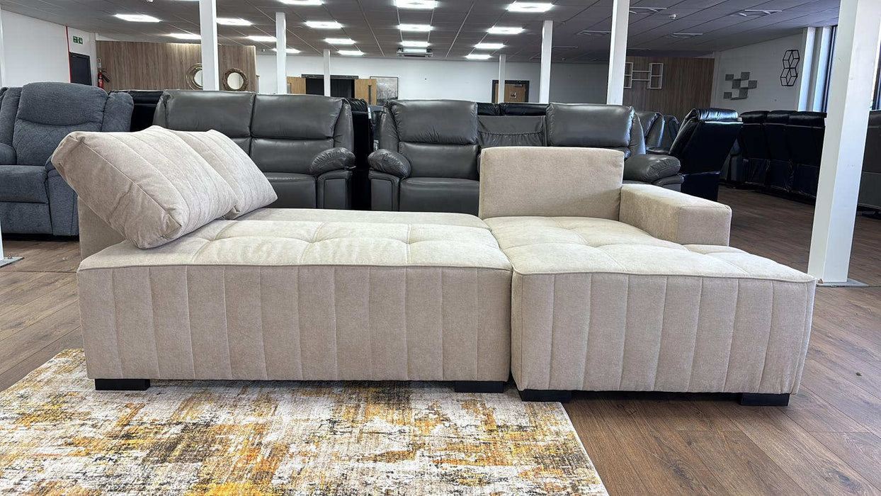 Hartwell Beige Right Hand Corner Sofa Bed with Storage – 4 Seater - Luminex FurnitureSofashugo_beige_right_hand