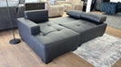 Hartwell Black Faux Leather Left Hand Corner Sofa Bed with Storage - Luminex FurnitureSofashugo_black_left_hand