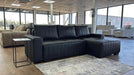 Hartwell Black Faux Leather Right Hand Corner Sofa Bed with Storage - Luminex FurnitureSofashugo_black_right_hand