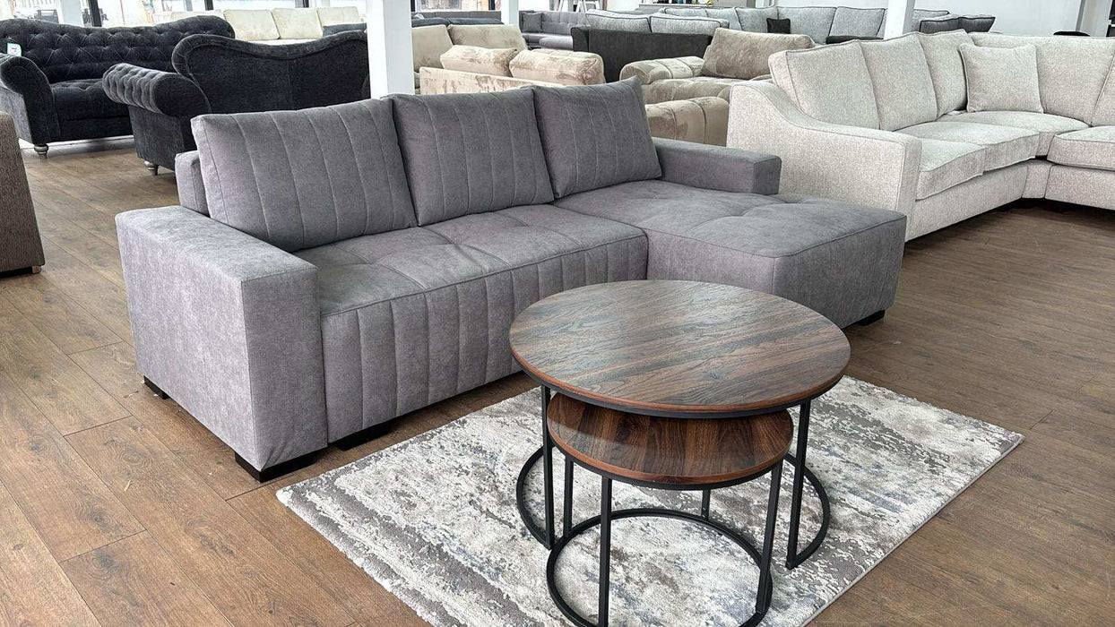 Hartwell Grey Right Hand Corner Sofa Bed with Storage - Luminex FurnitureSofashugo_grey_right_hand