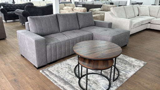 Hartwell Grey Right Hand Corner Sofa Bed with Storage - Luminex FurnitureSofashugo_grey_right_hand
