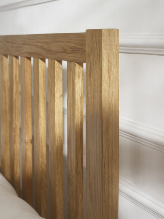 Harwood Bed – Ivory and Oak - Luminex FurnitureWooden BedsCOX307