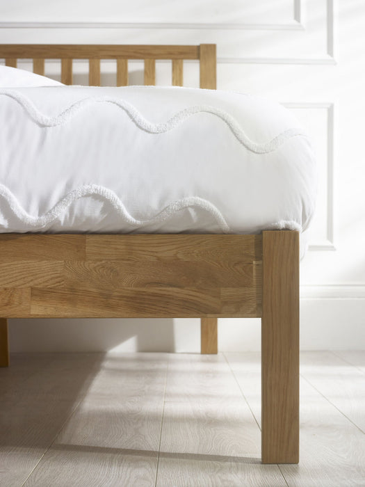 Harwood Bed – Ivory and Oak - Luminex FurnitureWooden BedsCOX307