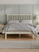 Harwood Bed – Ivory and Oak - Luminex FurnitureWooden BedsCOX407