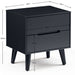 Havana 2 Drawer Bedside in Anthracite - Luminex FurnitureBedside TableALI211