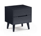 Havana 2 Drawer Bedside in Anthracite - Luminex FurnitureBedside TableALI211