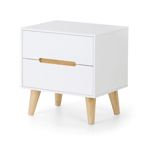 Havana 2 Drawer Bedside in White with Oak - Luminex FurnitureBedside TableALI201