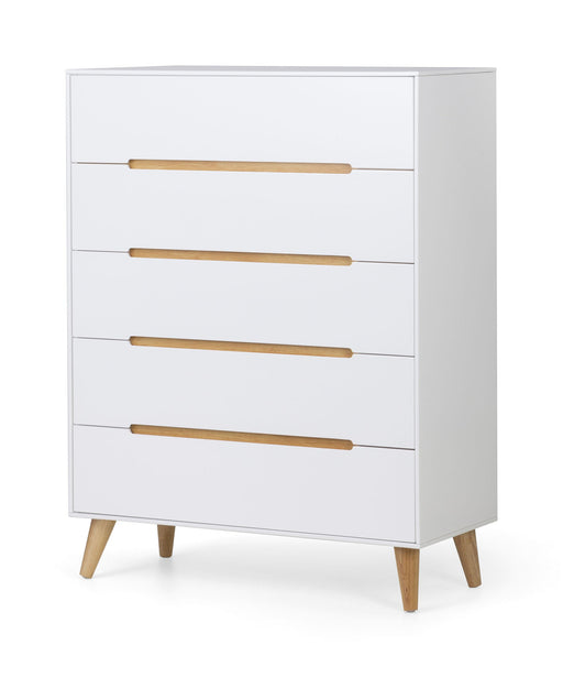 Havana 5 Drawer Chest in Matt White - Luminex FurnitureChest of drawersALI203