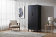 Havana Anthracite 2 Door 2 Drawer Combination Wardrobe - Luminex FurnitureWardrobeALI215