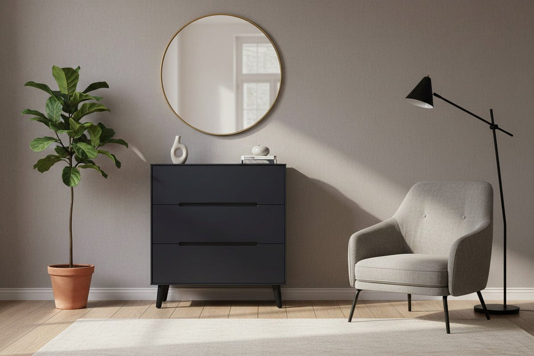 Havana Anthracite 3 Drawer Chest of Drawers - Luminex FurnitureChest of drawersALI212
