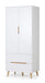 Havana Combination Wardrobe in Matt White with Oak Legs - Luminex FurnitureWardrobeALI205