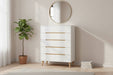 Havana Matt White 5 Drawer Chest of Drawers - Luminex FurnitureChest of drawersALI203