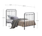 Havana Speckled Silver Metal Bed - Luminex FurnitureBedHAV3SIL