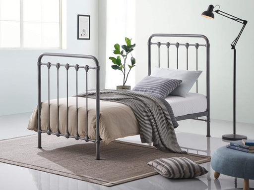 Havana Speckled Silver Metal Bed - Luminex FurnitureBedHAV3SIL