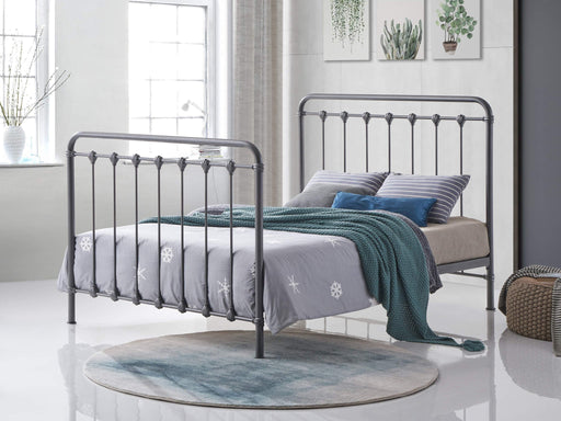 Havana Speckled Silver Metal Bed - Luminex FurnitureBedHAV3SIL