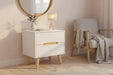 Havana White 2 Drawer Bedside Table - Luminex FurnitureBedside TableALI201