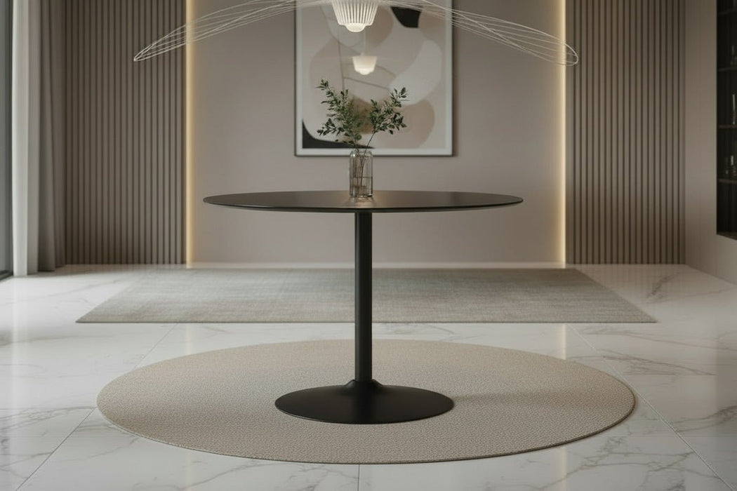 Helena 100cm Round Table - Black - Luminex FurnitureDining TableNER001