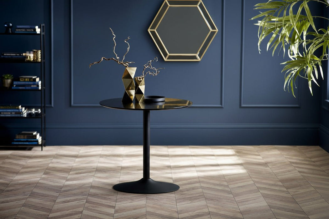 Helena 80cm Round Dining Table – Black - Luminex FurnitureDining TableNER002