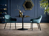 Helena 80cm Table & 2 Sorrel Velvet Chairs – Teal - Luminex FurnitureDining SetNER022