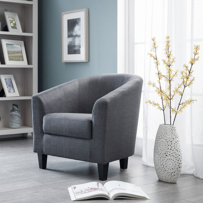Helga Tub Chair - Slate Grey - Luminex FurnitureOccasional ChairsHUG002