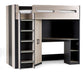 Henley High Sleeper Bed – Woodgrain & Anthracite with Desk & Storage - Luminex FurnitureHigh SleepersHER011