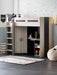 Henley High Sleeper Bed – Woodgrain & Anthracite with Desk & Storage - Luminex FurnitureHigh SleepersHER011