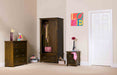 Highland Home Boston Bedside Table 2 Drawer Cabinet Dark Brown - LuminexFurnitureBedside TableBT209