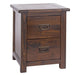 Highland Home Boston Bedside Table 2 Drawer Cabinet Dark Brown - LuminexFurnitureBedside TableBT210