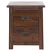 Highland Home Boston Bedside Table 2 Drawer Cabinet Dark Brown - LuminexFurnitureBedside TableBT210
