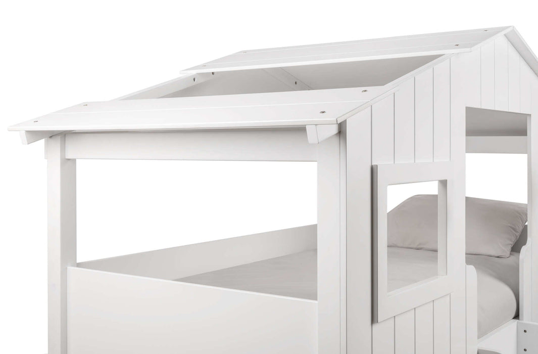 Honeybee Treehouse Bunk Bed – White Wooden Kids Bed - Luminex FurnitureBunk BedWIL101