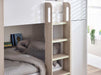 Hopscotch Bunk Bed – Pale Wood & White with Storage - Luminex FurnitureBunk BedHOR201