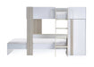 Hopscotch Bunk Bed – Pale Wood & White with Storage - Luminex FurnitureBunk BedHOR201
