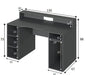 Ignis Dark Grey Gaming Desk with Hutch - Luminex FurnitureDesk3079