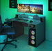 Ignis Dark Grey Gaming Desk with Hutch - Luminex FurnitureDesk3079