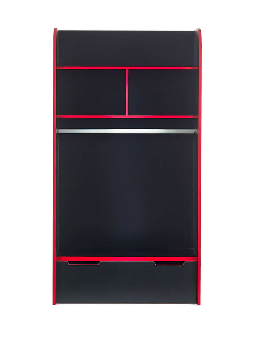 Indigo Gaming Bunk Black/Red – Gamer Bed with Desk & Storage - Luminex FurnitureBunk BedIMP001