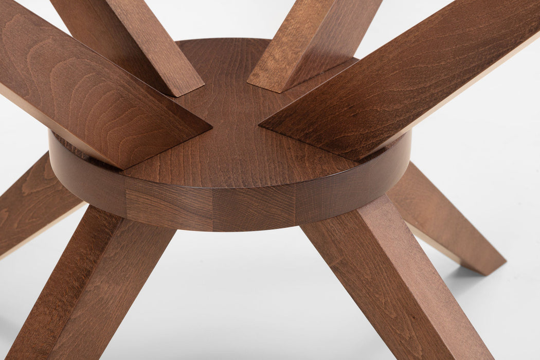 Isla 120cm Round Table and 4 Blue Braylin Chairs - Luminex FurnitureDining SetCHE302