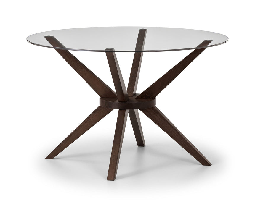 Isla 120cm Round Table and 4 Blue Braylin Chairs - Luminex FurnitureDining SetCHE302