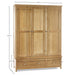 Islington 3 Door Wardrobe in Oak - Luminex FurnitureWardrobeMAL261