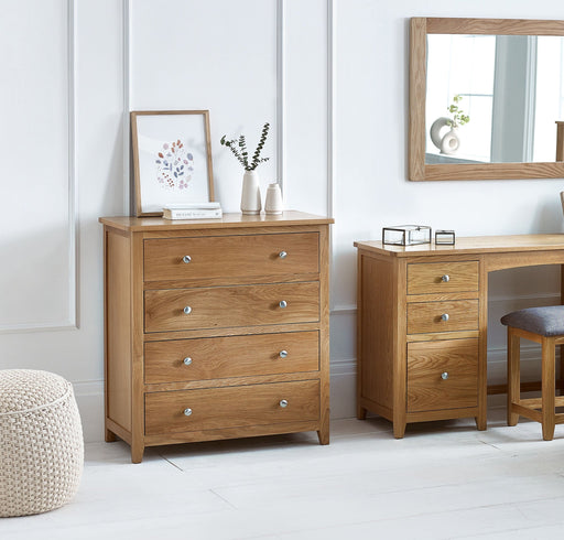 Islington 4 Drawer Chest in Oak - Luminex FurnitureChest of drawersMAL255