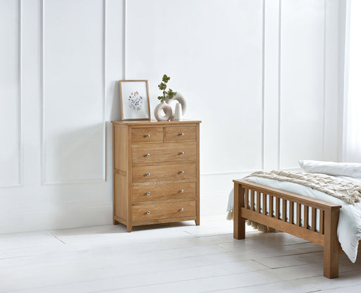 Islington 4+2 Drawer Chest in Oak - Luminex FurnitureChest of drawersMAL256