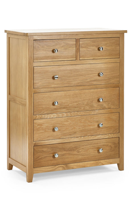Islington 4+2 Drawer Chest in Oak - Luminex FurnitureChest of drawersMAL256