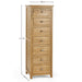 Islington 7 Drawer Tall Narrow Chest – Solid Oak Storage - Luminex FurnitureChest of drawersMAL257