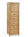 Islington 7 Drawer Tall Narrow Chest – Solid Oak Storage - Luminex FurnitureChest of drawersMAL257