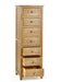 Islington 7 Drawer Tall Narrow Chest – Solid Oak Storage - Luminex FurnitureChest of drawersMAL257