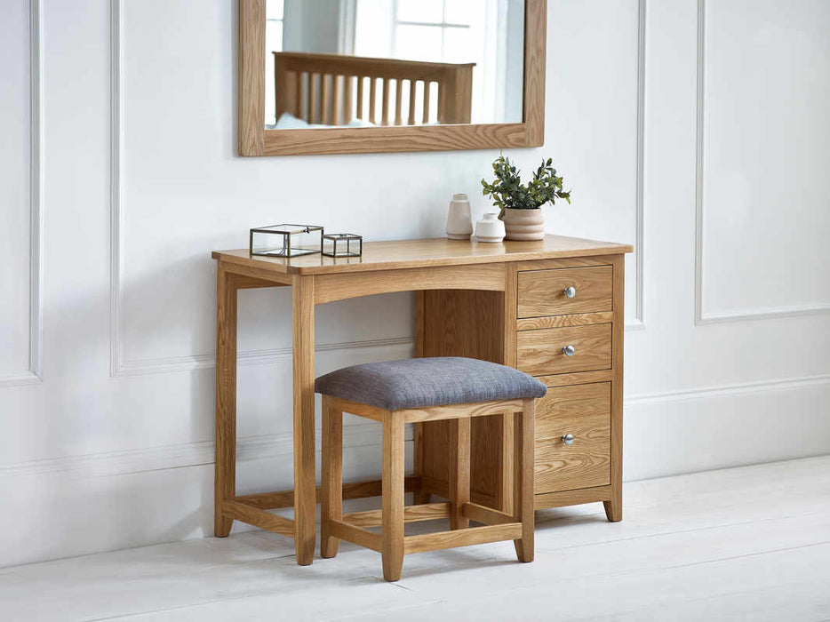 Islington Dressing Table & Stool Set – Solid Oak Bedroom Furniture - Luminex FurnitureDressing TableMAL259