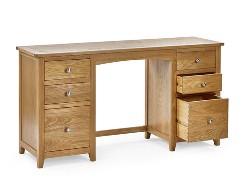 Islington Solid Oak 6 Drawer Twin Dressing Table & Stool Set - Luminex FurnitureDressing TableMAL258